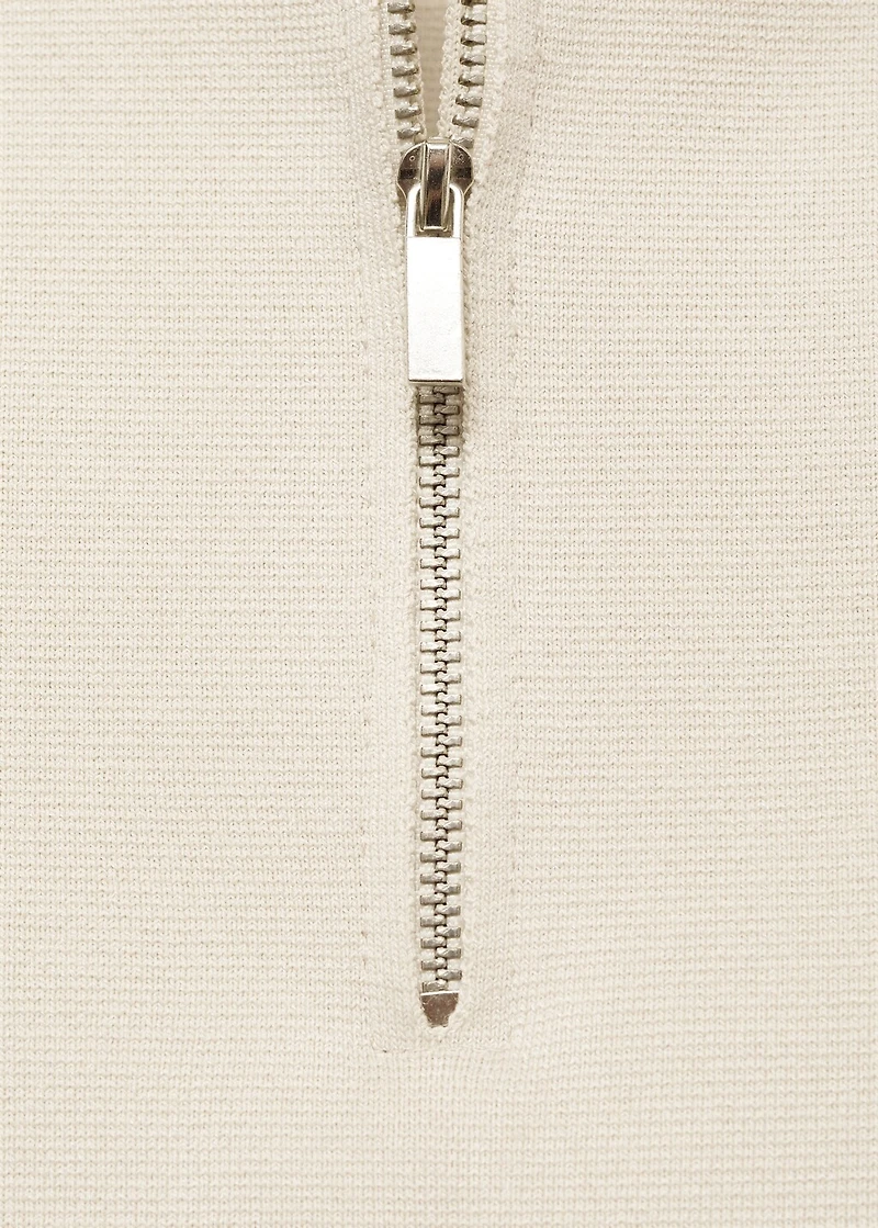 COOLMAX® fine-knit polo shirt with zipper