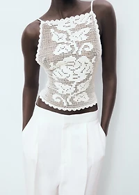 Open-back crochet top