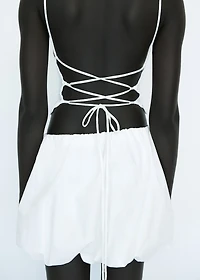 Open-back crochet top