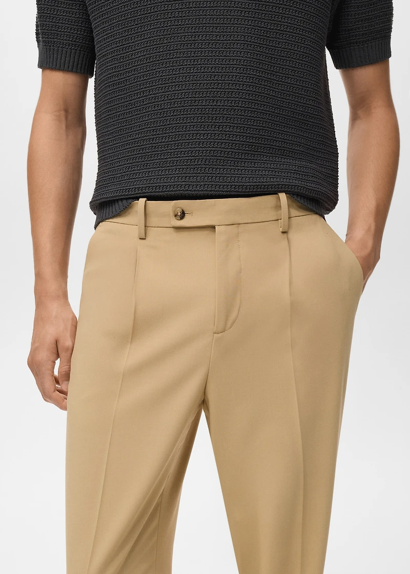 Boston regular-fit suit pants