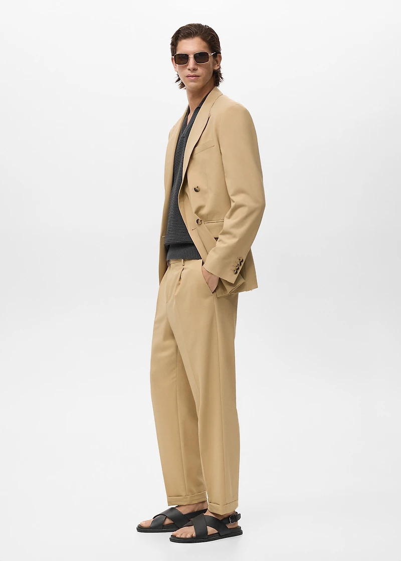 Boston regular-fit suit pants