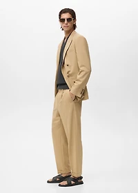 Boston regular-fit suit pants