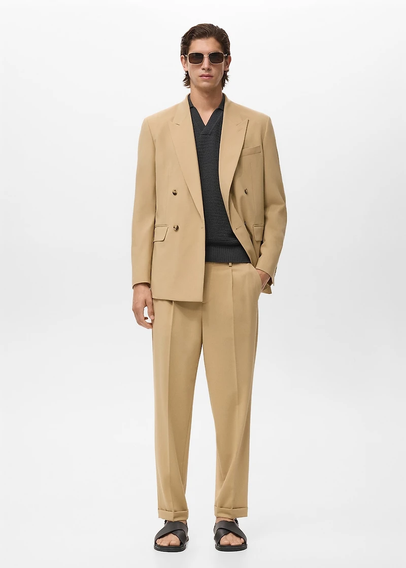 Boston regular-fit suit pants