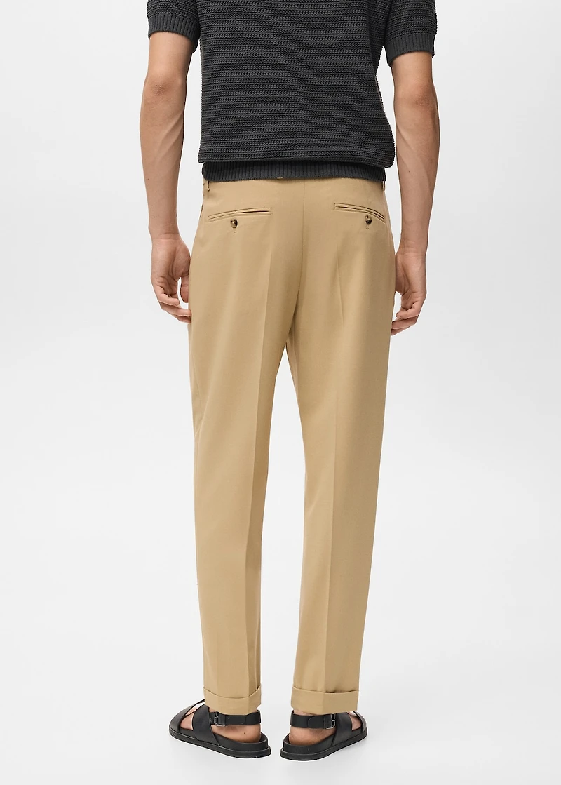 Boston regular-fit suit pants