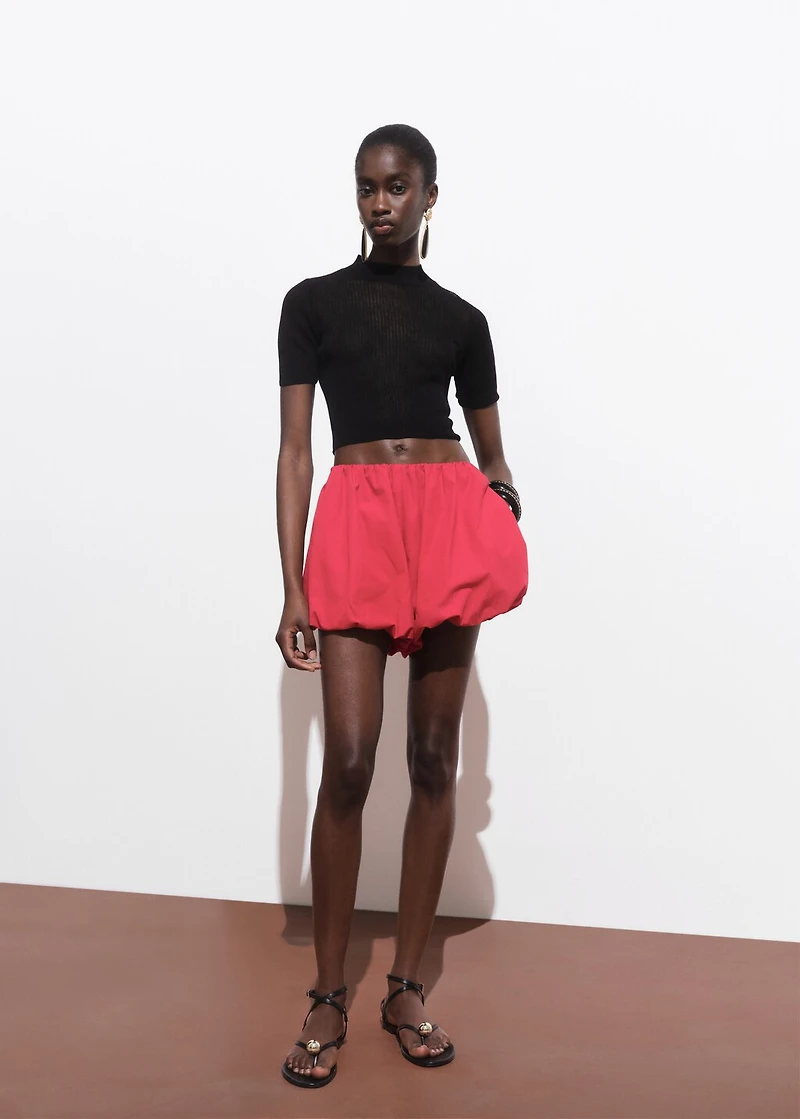 Knitted cropped sweater