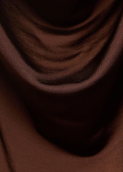 Draped top with metallic detail