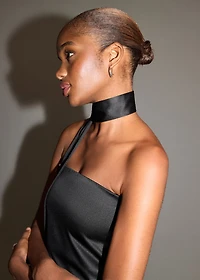 Midi-dress with waist tie