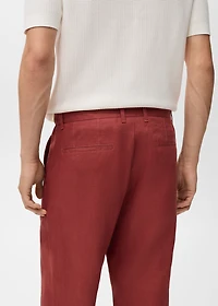 100% linen pants with elastic waistband