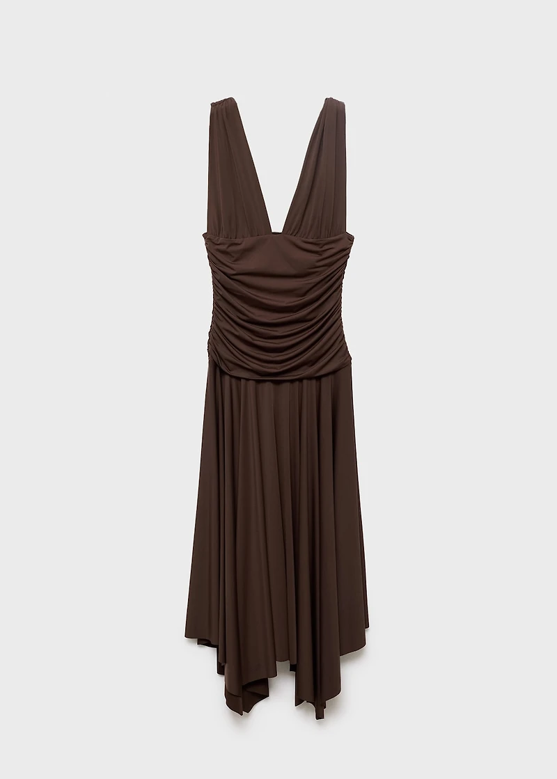 Long dress with contrasting design