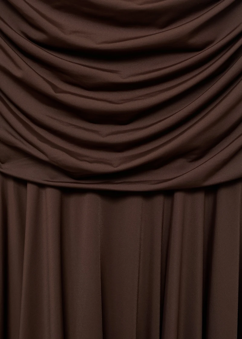 Long dress with contrasting design