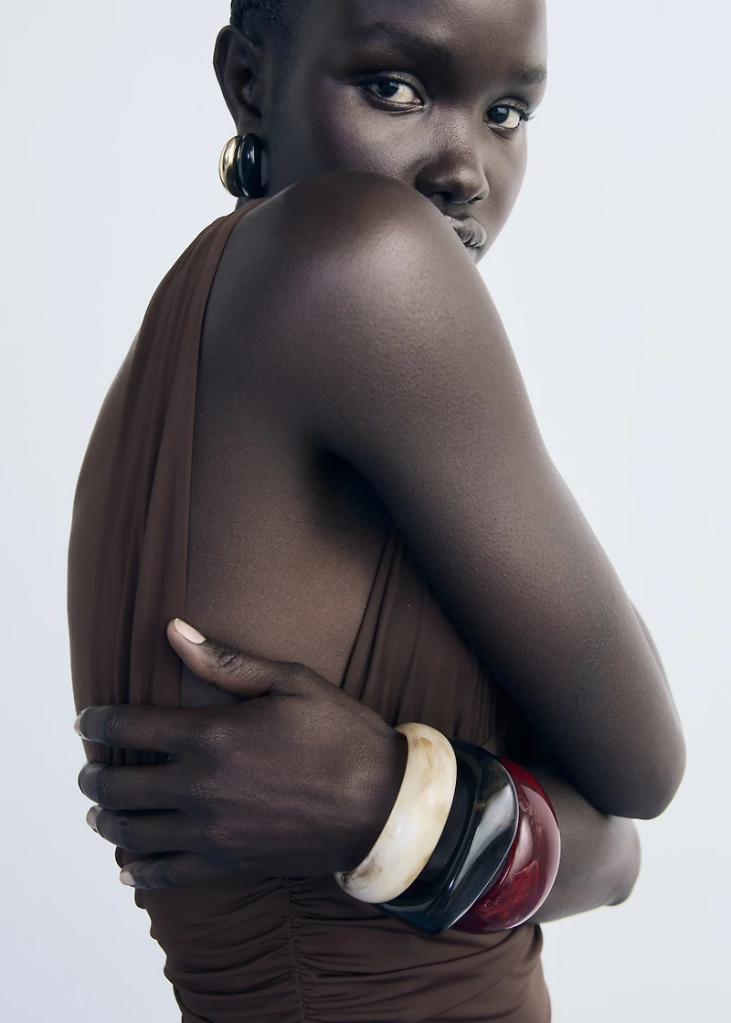 Long dress with contrasting design