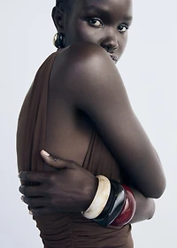 Long dress with contrasting design