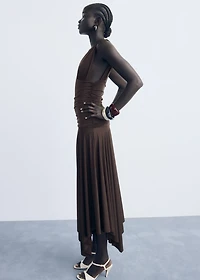 Long dress with contrasting design