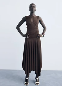 Long dress with contrasting design