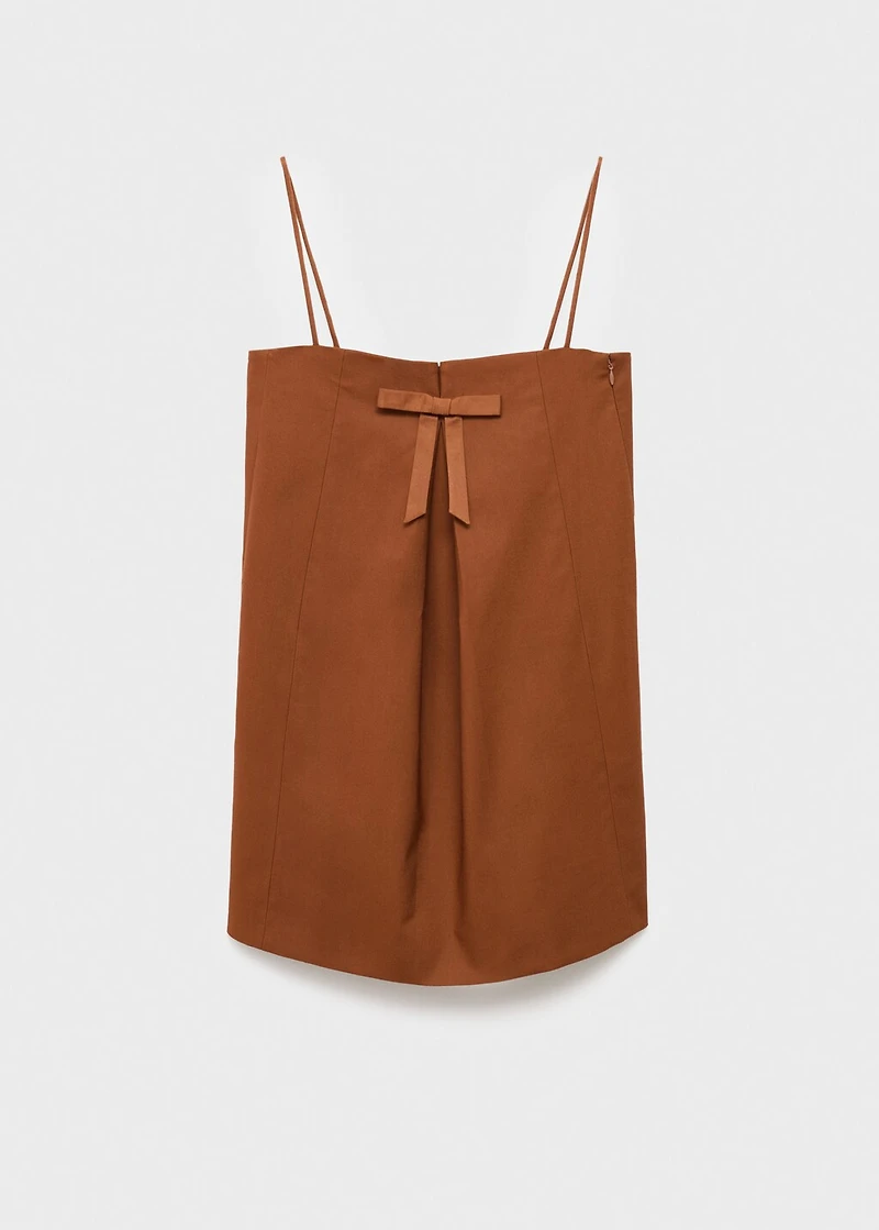 Dress with bow neckline