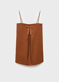 Dress with bow neckline