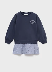 Floral sweatshirt dress