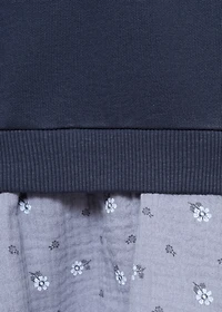 Floral sweatshirt dress