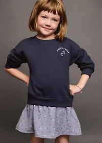 Floral sweatshirt dress