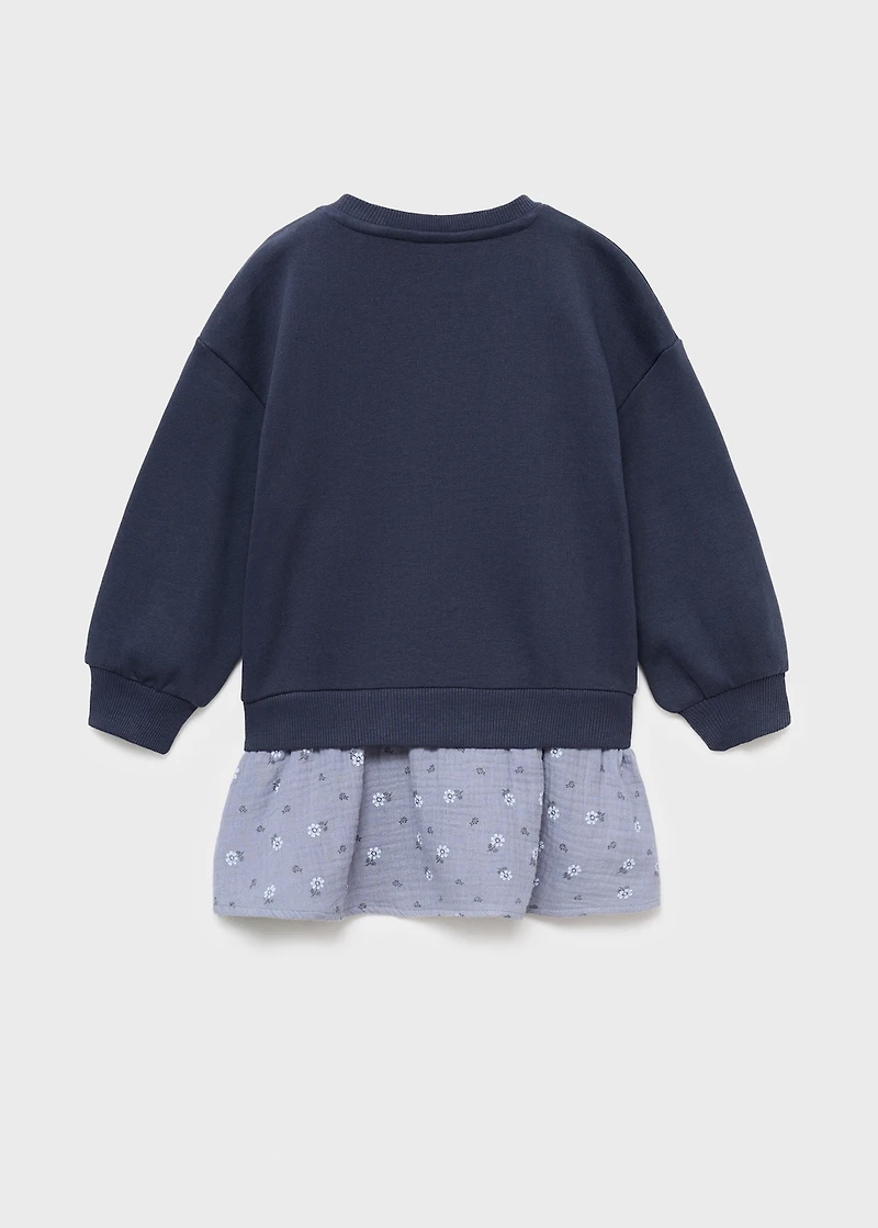 Floral sweatshirt dress