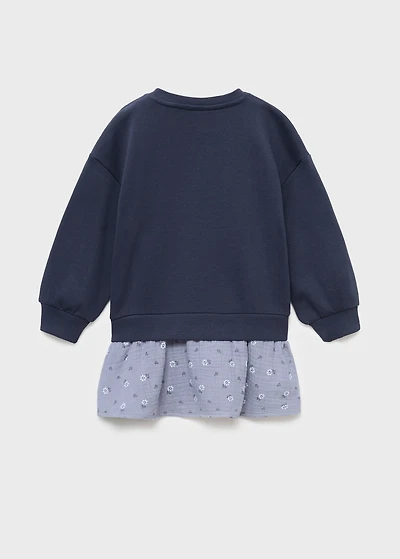 Floral sweatshirt dress