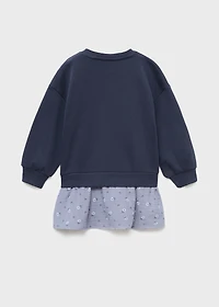 Floral sweatshirt dress