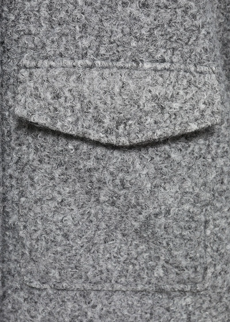 Wool jacket with lapel pockets