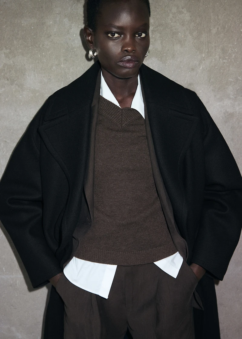 Manteco wool coat with belt