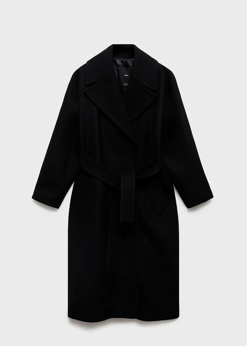 Manteco wool coat with belt
