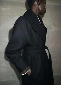 Manteco wool coat with belt