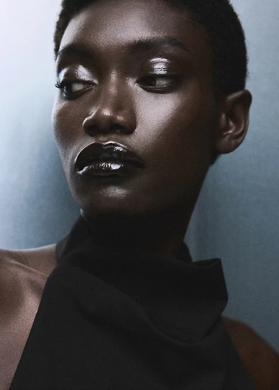 Halter top with open back