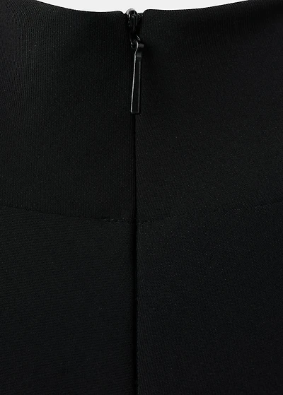 Jumpsuit with draped neck and belt