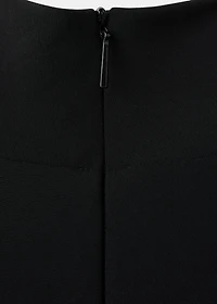 Jumpsuit with draped neck and belt