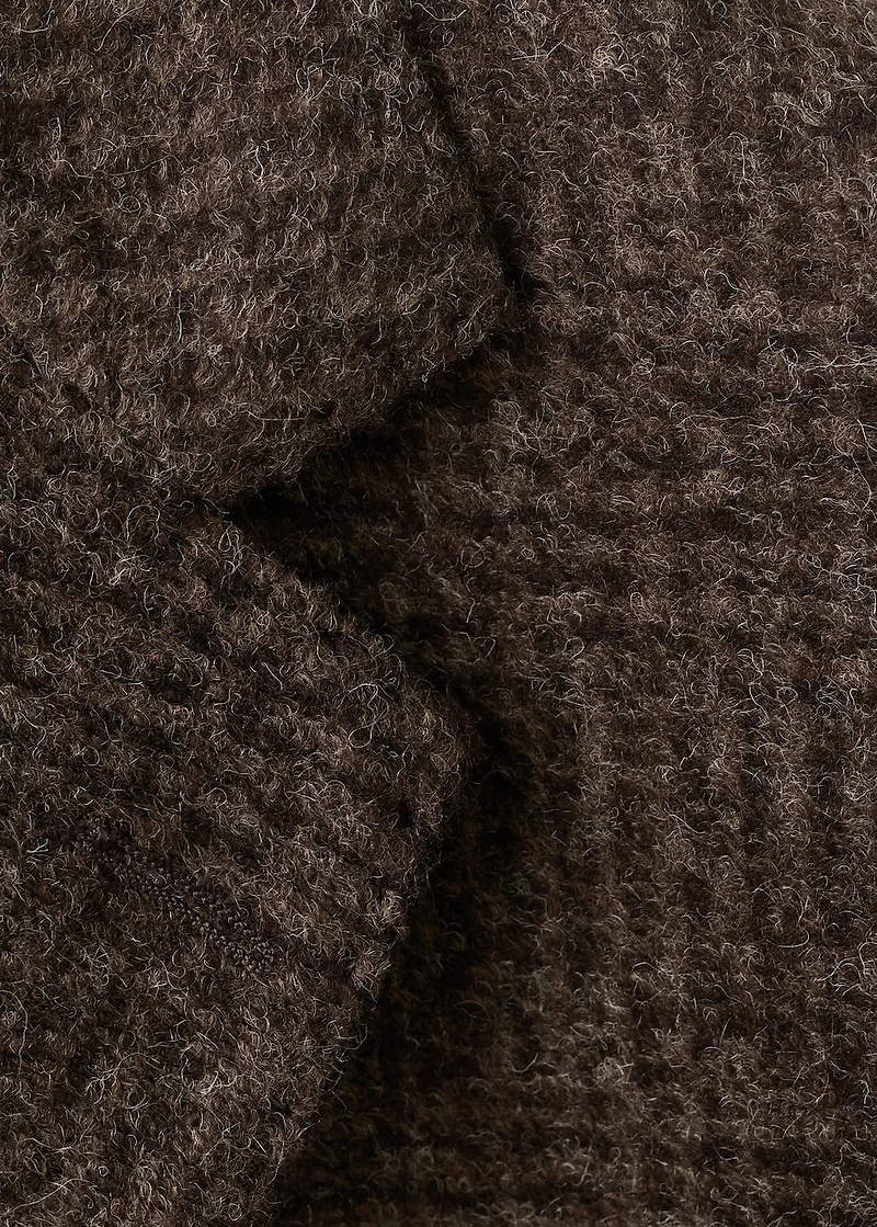 Slim-fit micro-check wool-blend jacket