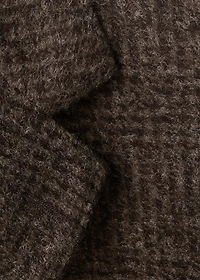 Slim-fit micro-check wool-blend jacket