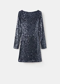 Long-sleeved sequin dress