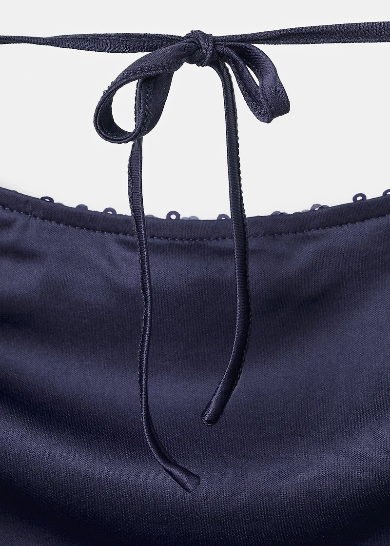 Long-sleeved sequin dress