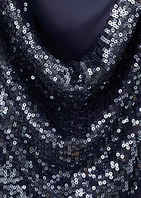 Long-sleeved sequin dress