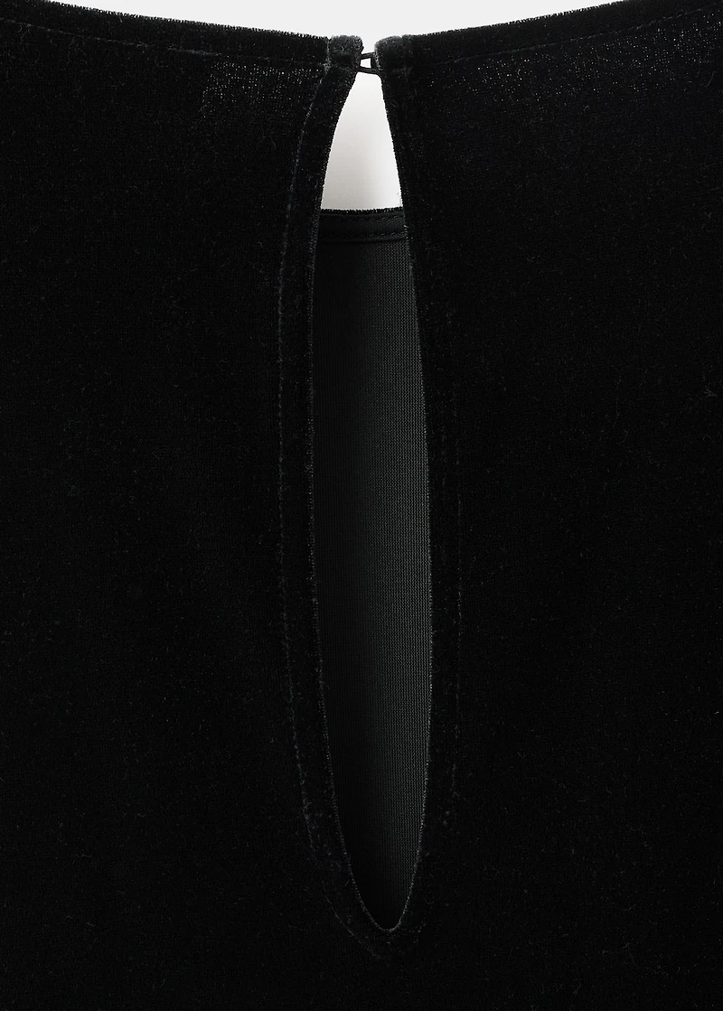 Velvet belt jumpsuit