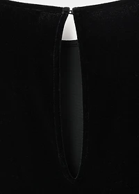 Velvet belt jumpsuit