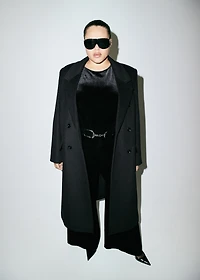 Velvet belt jumpsuit