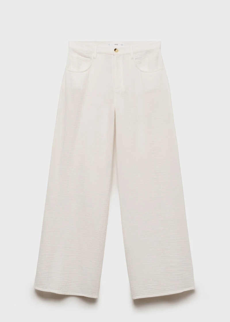 Straight-fit cotton pants