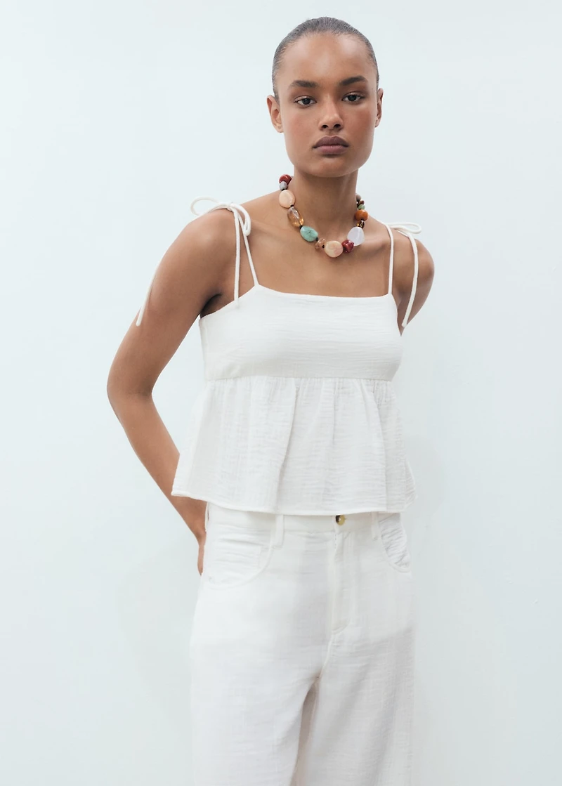 Straight-fit cotton pants