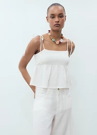 Straight-fit cotton pants