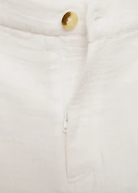 Straight-fit cotton pants