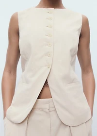 Suit vest with buttons