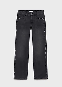 Straight-fit jeans with studs