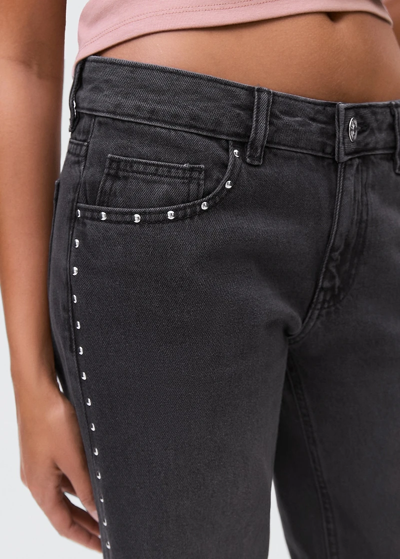 Straight-fit jeans with studs