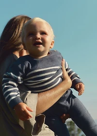 Knit striped sweater