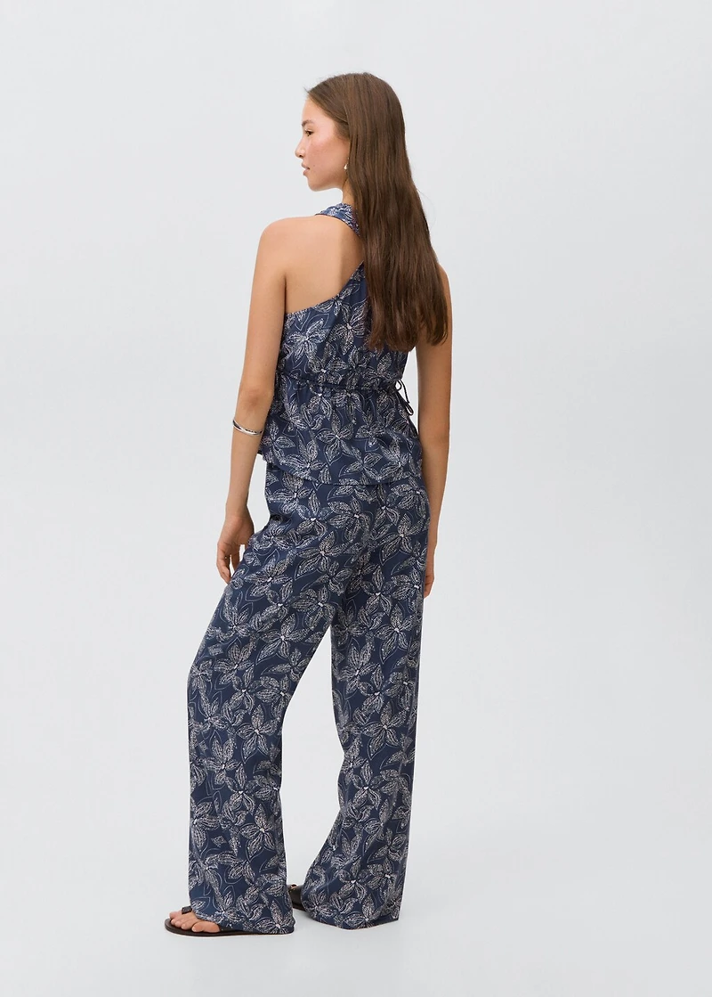 Flower print pants